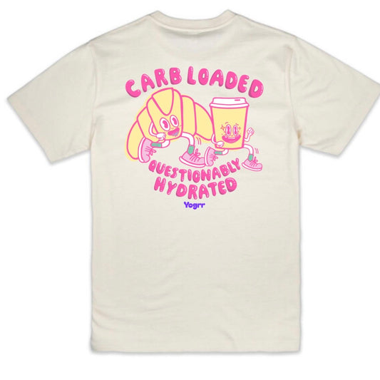 Carb loaded and questionably hydrated tee - unisex/mens fit