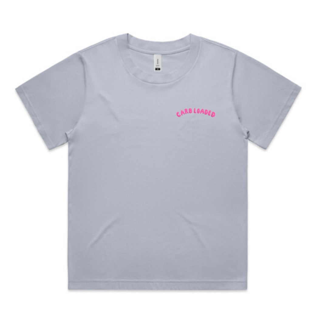 Carb loaded and questionably hydrated tee - women’s fit