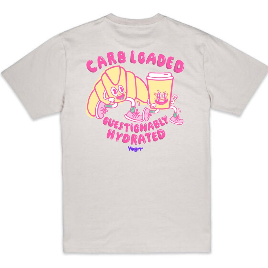 Carb loaded and questionably hydrated tee - unisex/mens fit