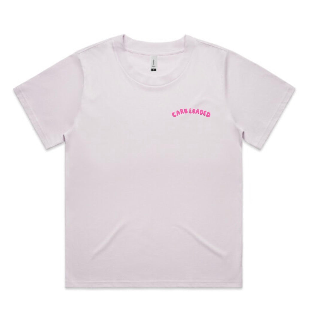 Carb loaded and questionably hydrated tee - women’s fit